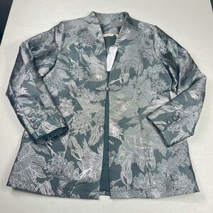 Soft Surroundings Lismore Jacquard Jacket S NWT Metallic Boho Luxe Artsy Layer